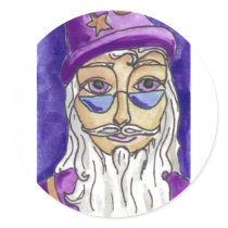 Wizard Round Sticker
