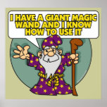 Wizard with Wand Poster posters