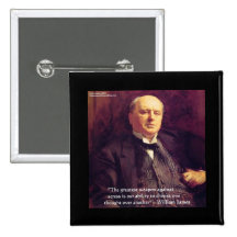 Wm James "Curing Stress" Wisdom Quote Gifts Pinback Button