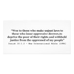 Woe To Those Who Make Unjust Laws Isaiah 10:1-2 photo cards