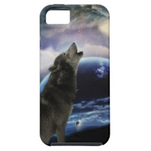 wolf and moon iPhone 5 case