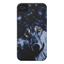 Wolf and stars Case-Mate iPhone 4 cases