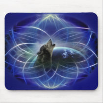 Wolf and the dreamcatcher mouse pads