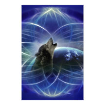 Wolf and the dreamcatcher stationery