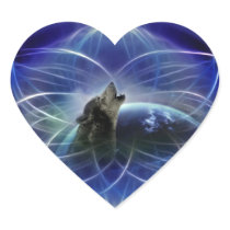 Wolf and the dreamcatcher sticker