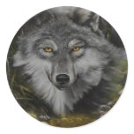 Wolf blending into River painting stickers