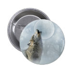 Wolf Blue Moon Buttons