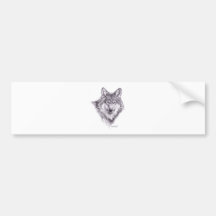 wolf bumper sticker