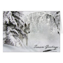 wolf christmas card