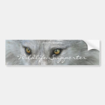 WOLF EYES Wildlife Supporter Bumper sticker