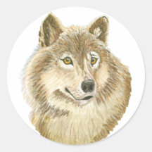 wolf face stickers