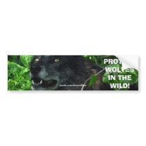 WOLF FACE Wildlife Conservation Bumper sticker