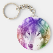 Wolf Gaze Art Keychain