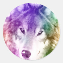 Wolf Gaze Art Sticker