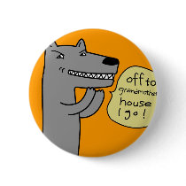 Wolf (golden) pinback buttons