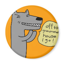 Wolf (golden) magnet