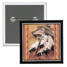 Wolf Headdress Pin