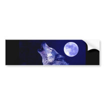Wolf Howling at Moon