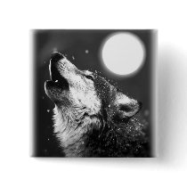 Wolf Howling at Moon