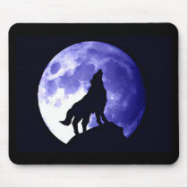 Wolf Howling at Moon