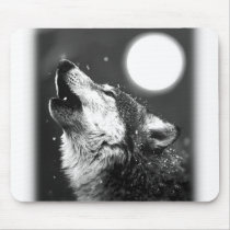 Wolf Howling at Moon