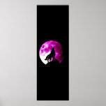 Wolf Howling at Moon Poster - Fantasy Art posters