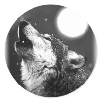 Wolf Howling at Moon
