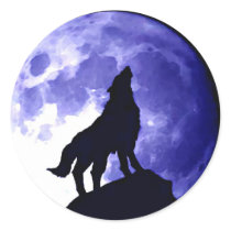 Wolf Howling at Moon
