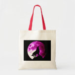 Wolf Howling at Moon Tote Bags