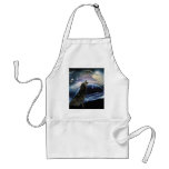 Wolf howling at the moon aprons