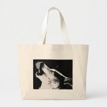 Wolf Howling Canvas Bag