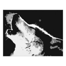 Wolf Howling Personalized Invitations