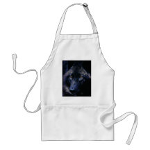 Wolf in moonlight (a) apron