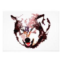 Wolf in Snow Invitation