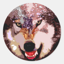 Wolf in Snow Sticker