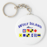 Wolf Island, GA w/ Maritime Flags Keychains