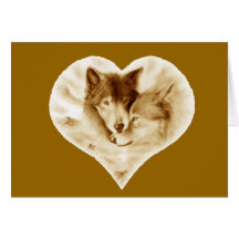 Wolf Love Greeting Card