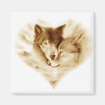 Wolf Love Magnets