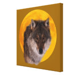 Wolf moon gallery wrapped canvas