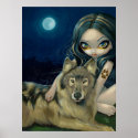 Wolf Moon gothic fantasy Art Print