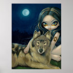 Wolf Moon gothic fantasy Art Print