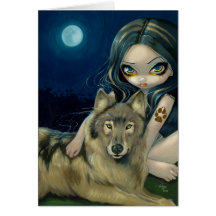 "Wolf Moon" Greeting Card