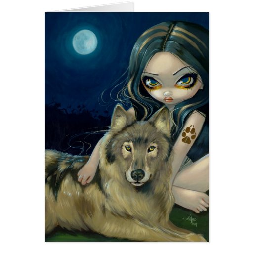 "Wolf Moon" Greeting Card