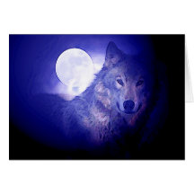 Wolf & Moon Greeting Cards