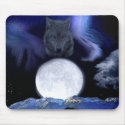 Wolf, Moon & Mountains mousepads