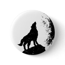 Wolf & Moon Silhoutte
