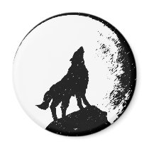 Wolf & Moon Silhoutte