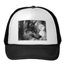Wolf & Moon Trucker Hats