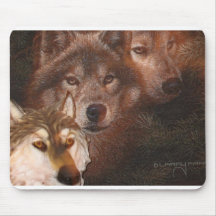 wolf mouse pad