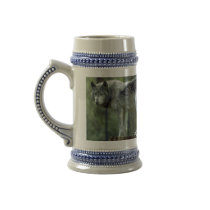 Wolf on a Tree Stump Coffee Mugs
